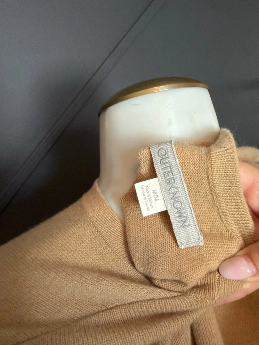 Outerknown Men’s Crewneck Sweater in Camel